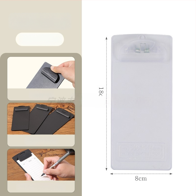 Plastikinis meniu laikiklis su 6 skylėmis užpakalyje, skirtas A5 popieriui, spaustuko dydis 9