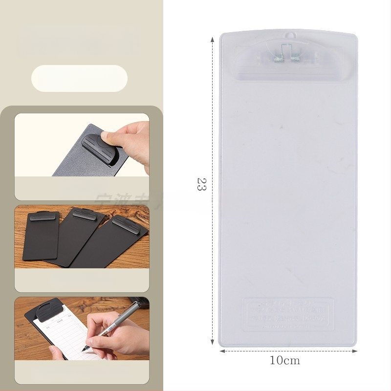 Plastikinis meniu laikiklis su 6 skylėmis užpakalyje, skirtas A5 popieriui, spaustuko dydis 9