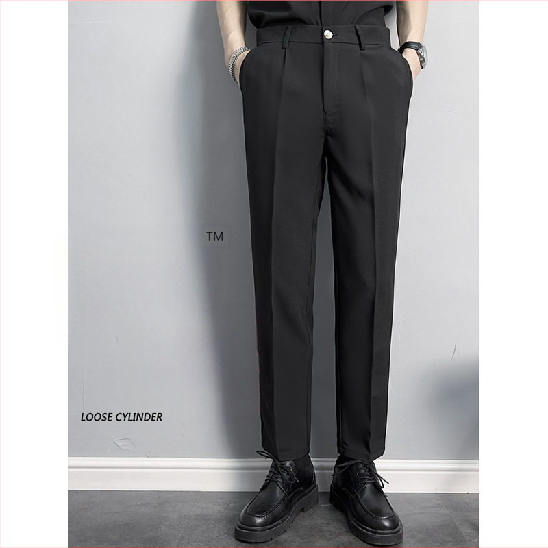 Slim-fit egyenes szabású kosztümnadrág – gyűrődésmentes, nem vasalható, középső derék, gombos záródás, 90% poliészter, mikroelasztikus keverék