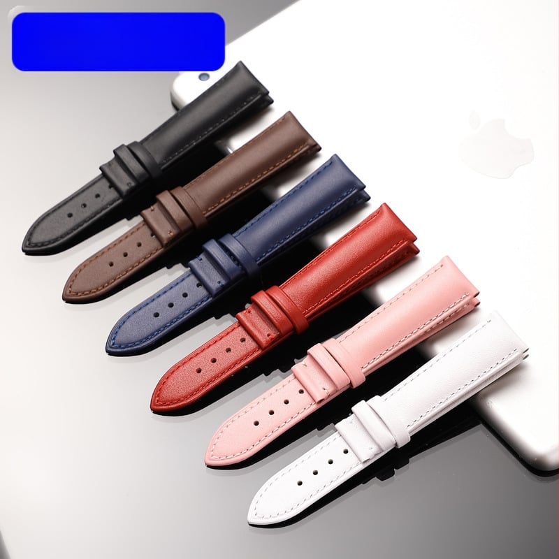 Jinnuo dviejų sluoksnių veršinės odos laikrodžio dirželis adatos rašto tekstūra, atsparus vandeniui ir patvarus, 2024 m. pavasaris