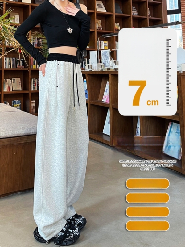 Hangchang No. 1 Teške jesenske pamukaste udobne hlače s 3D krojem, unisex