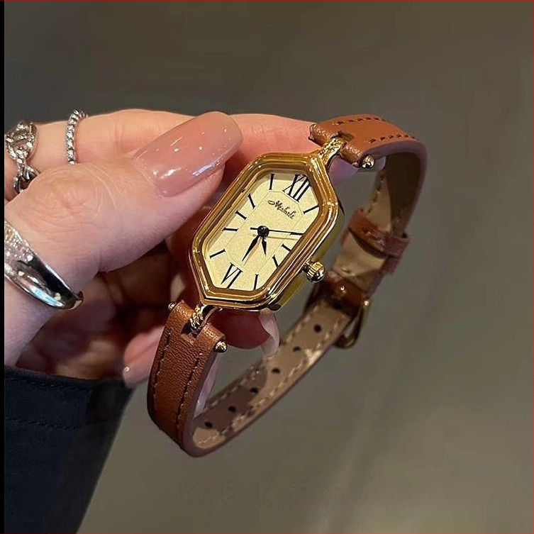 Ceas de damă analog cu curea PU, cadran cu cifre romane, aspect retro (Mecanism quartz • Rezistență la apă 30 m • Carcasă din aliaj • Curea PU • Geam mineral întărit)