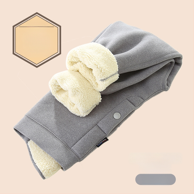 Ziemas bērnu termālās bikses, augsta josta, kokvilna, flīsa odere, 8+ gadu vecuma bērniem