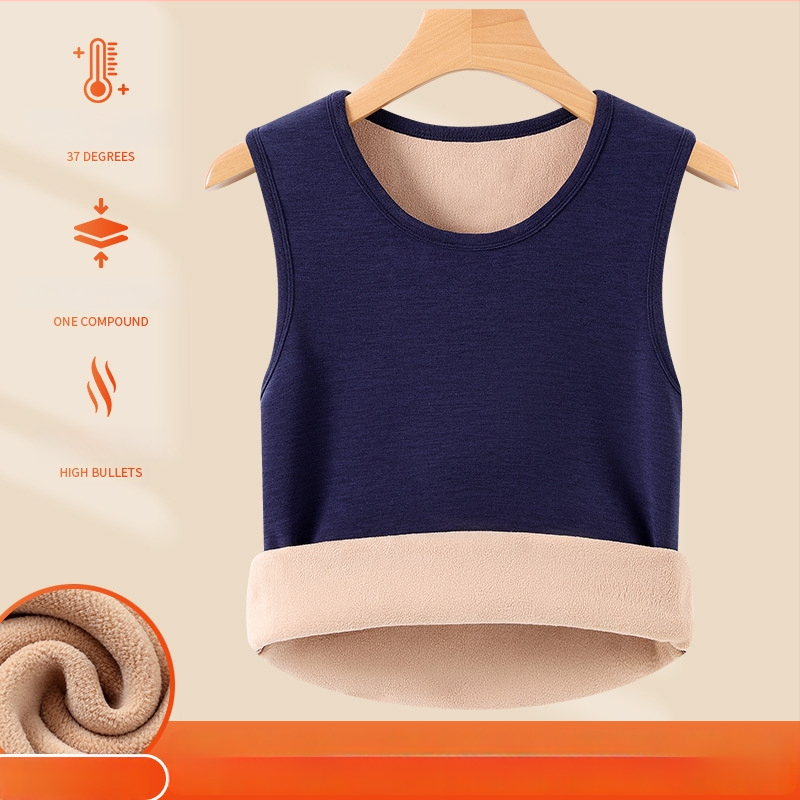 Vīriešu siltinātais vestes no kamieļu vilnas, dubultslānis, ekstra bieza 351–400 g/m², apaļš kakls, uzvilkama, poliester 90–95%