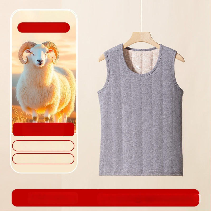 Unisex termo vest s kapuljom, antibakterijski, 5-slojni debeli flis, topla osnovna sloja