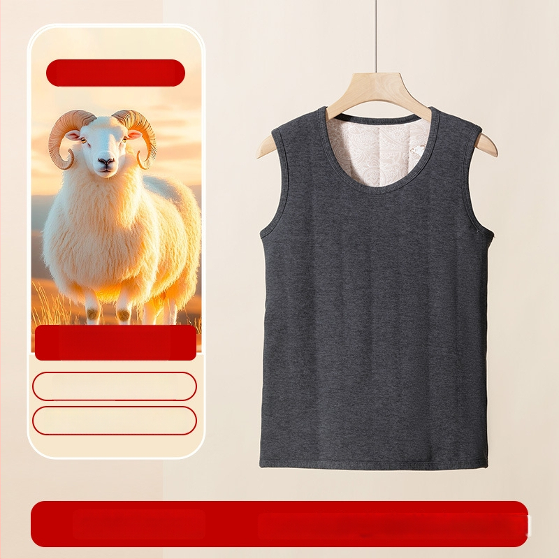 Unisex termo vest s kapuljom, antibakterijski, 5-slojni debeli flis, topla osnovna sloja