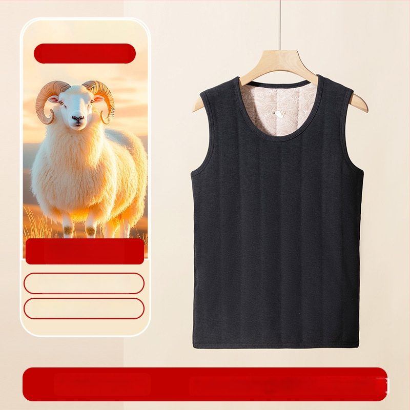 Unisex termo vest s kapuljom, antibakterijski, 5-slojni debeli flis, topla osnovna sloja