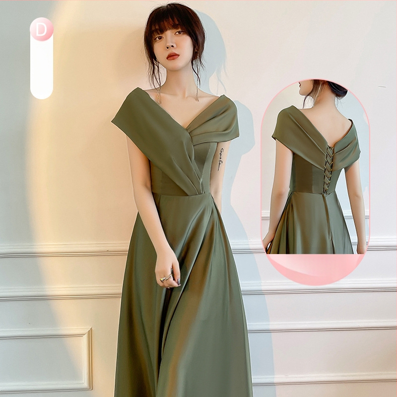 Satinoji suknelė nuotakos draugei, ilga, princesės stiliaus, siaura liemenė, poliesterio satinas