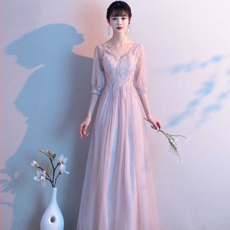 Pruutneitside kleit, pikk, A-liin, varrukateta, Chenille-Spandex kangas naistele