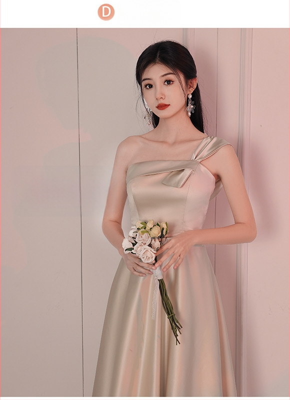 Jaunosios palydos suknelė, ilga, satinas, pavasario–vasaros 2024