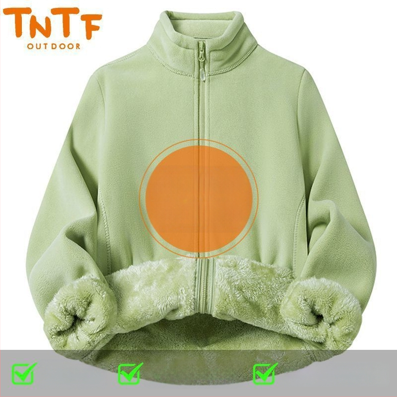 Fleece jaka ar kapuci, svītrainā raksts, silta un vēju izturīga, poliestera oderes