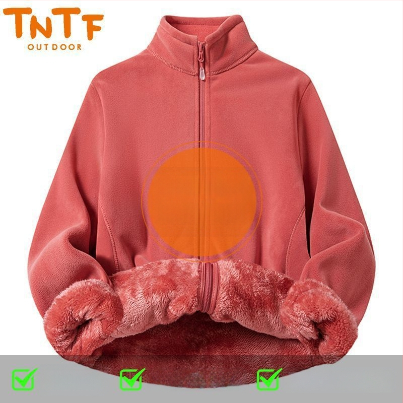 Fleece jaka ar kapuci, svītrainā raksts, silta un vēju izturīga, poliestera oderes