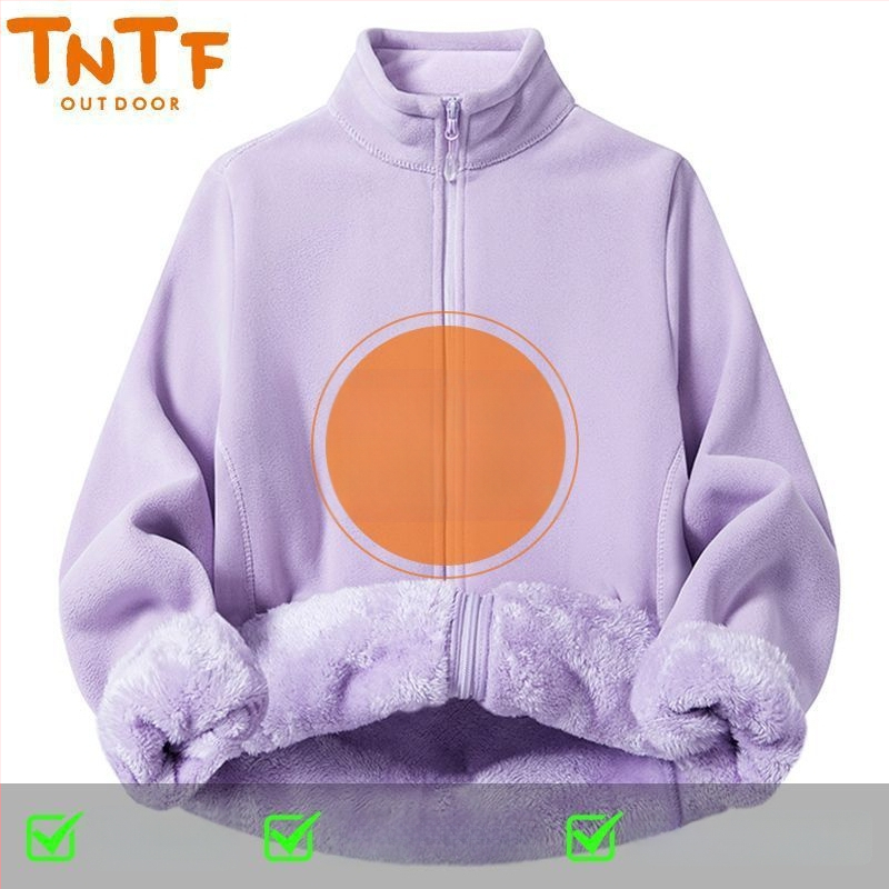 Fleece jaka ar kapuci, svītrainā raksts, silta un vēju izturīga, poliestera oderes