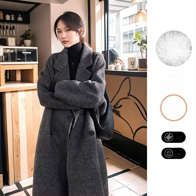 Γυναικείο παλτό από μαλλί με επένδυση από πούπουλα — (Chenille ύφασμα; ανάμειξη σπαντέξ; ελεύθερη γραμμή; μανίκια 3/4; γιακά τύπου σακάκι)