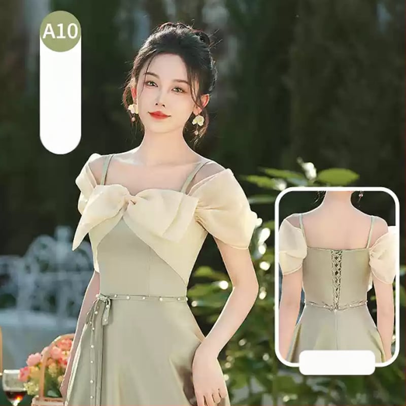 Parankinių suknelė, aukštas liemuo, ilga suknelė, be rankovių, vienas petys, poliesteris >95%