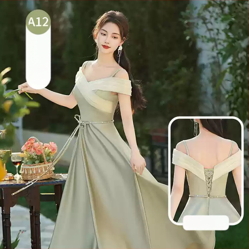 Parankinių suknelė, aukštas liemuo, ilga suknelė, be rankovių, vienas petys, poliesteris >95%