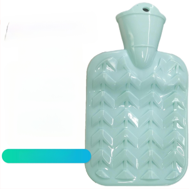 Ūdens piepildāms karstā ūdens pudeles ar imitētā truša pūka pārklājumu, stiprināts PVC iekšējais slānis, apkure ar ūdens piepildi, karsta un auksta izmantošana