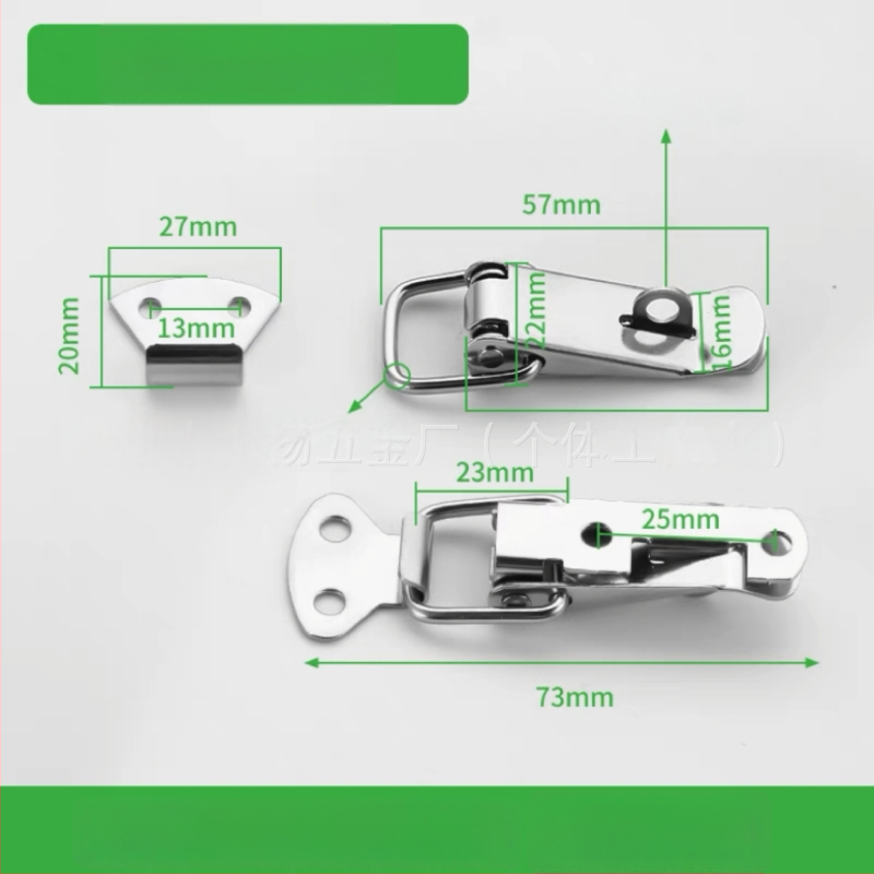 Duckbill sprādze no nerūsējošā tērauda instrumentu kastēm, 150 g, ar izdruku logotipu, pielāgošana pieejama
