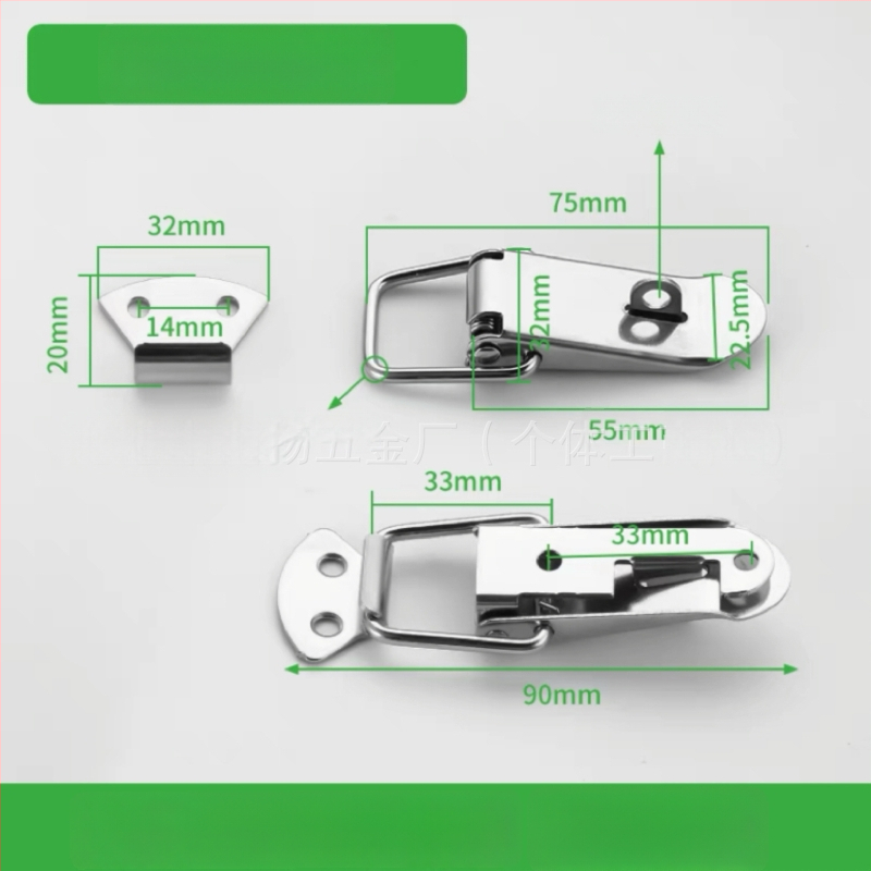 Duckbill sprādze no nerūsējošā tērauda instrumentu kastēm, 150 g, ar izdruku logotipu, pielāgošana pieejama