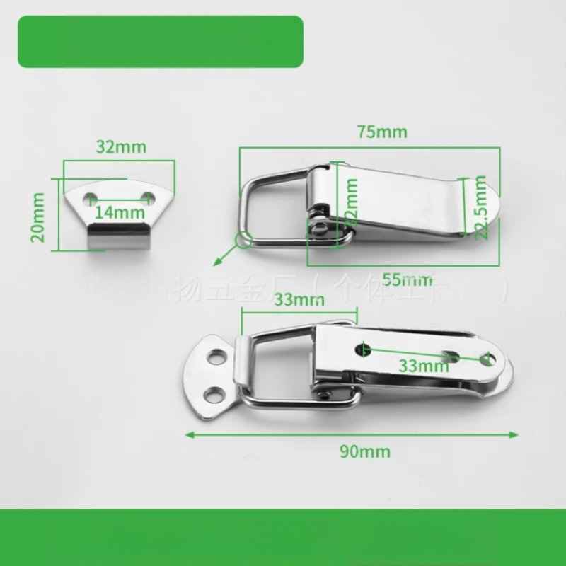 Duckbill sprādze no nerūsējošā tērauda instrumentu kastēm, 150 g, ar izdruku logotipu, pielāgošana pieejama
