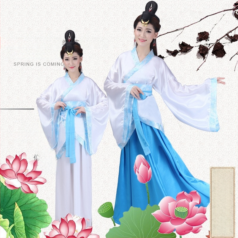 Hanfu stila sieviešu skatuves deju kostīms, Gabardine audums, 90-95% poliester, modelis YWY1002, vasara 2023