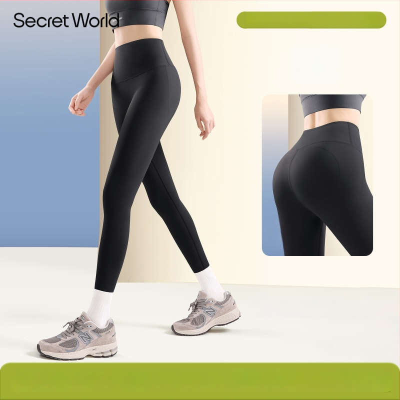 Secret World Shark Pants: γυναικείες ψηλόμεσες φόρμες γιόγκα με επένδυση φλίς, ενίσχυση κοιλιάς και ανύψωση γλουτών, chenille-spandex ανάμειξη, μεσαίου βάρους, κυκλοφορία φθινόπωρο 2025