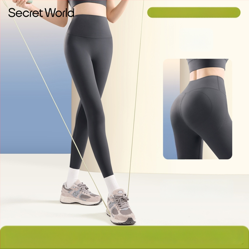 Secret World Shark Pants: γυναικείες ψηλόμεσες φόρμες γιόγκα με επένδυση φλίς, ενίσχυση κοιλιάς και ανύψωση γλουτών, chenille-spandex ανάμειξη, μεσαίου βάρους, κυκλοφορία φθινόπωρο 2025