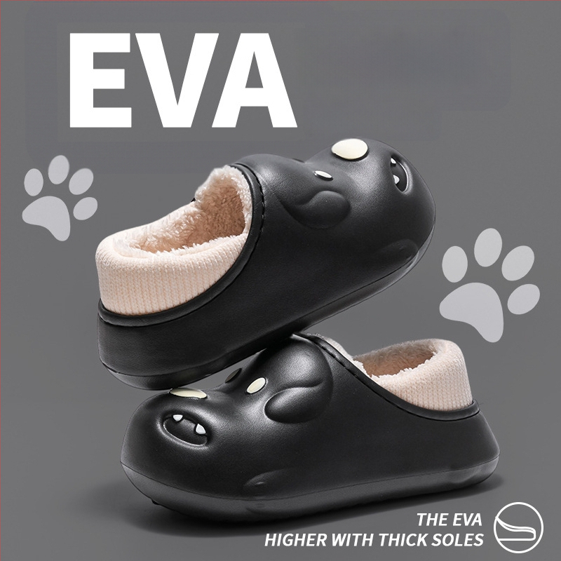 Домашни пантофи EVA с памучно вътрешно и EVA подметка, карикатура стил (Външен материал: EVA; Вътрешен материал: памук; Подметка: EVA; Форма на пръста: кръгла; Стил: карикатура)