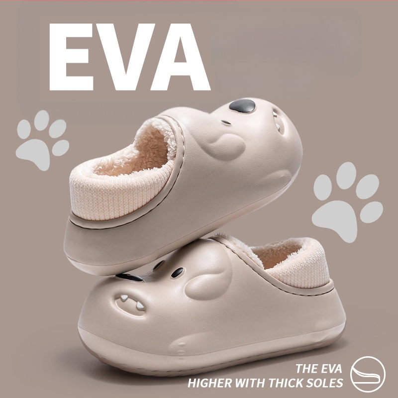 Домашни пантофи EVA с памучно вътрешно и EVA подметка, карикатура стил (Външен материал: EVA; Вътрешен материал: памук; Подметка: EVA; Форма на пръста: кръгла; Стил: карикатура)