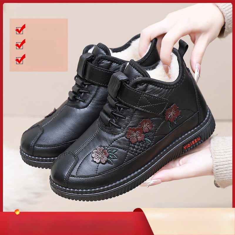 Moterys žieminiai sniego batai, su fliso pamušalu šilumai, atsparūs vandeniui, neslidus padas, Velcro užsegimas.