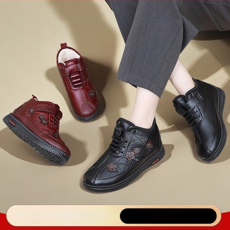 Moterys žieminiai sniego batai, su fliso pamušalu šilumai, atsparūs vandeniui, neslidus padas, Velcro užsegimas.