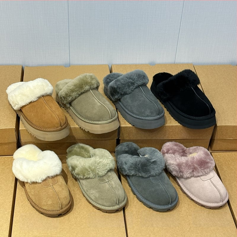 Домашни чехли с вълнена подплата, закрити пръсти, набук горна част, EVA подметка, звезден мотив