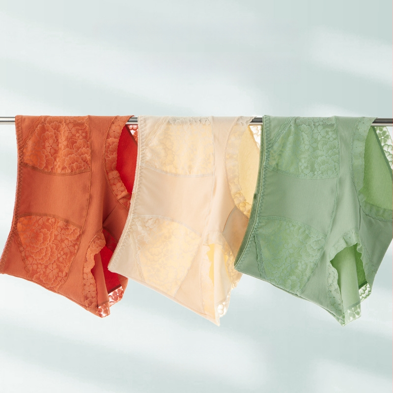 Sieviešu augsta vidukļa neilona biksītes ar vēdera kontroli un gūžu pacelšanu, kokvilnas oderējums starp intīmām zonām