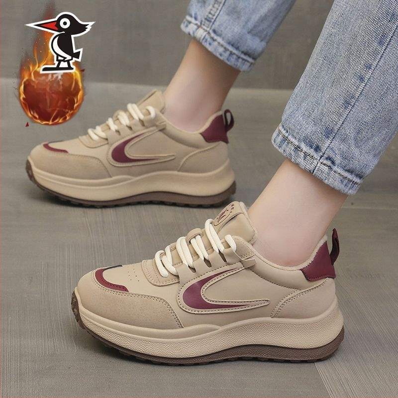 Sieviešu Slip-On kurpes, bieza zole, pretslīdēšana, fleece odere, vieglas