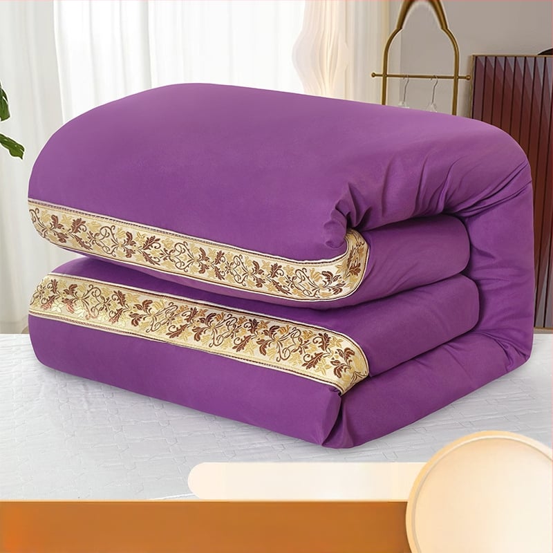 Szépségszalon ágyakhoz való quilt huzat – egyszínű poliészter-pamut anyag, reaktív nyomtatás és festés, téli vastagodás