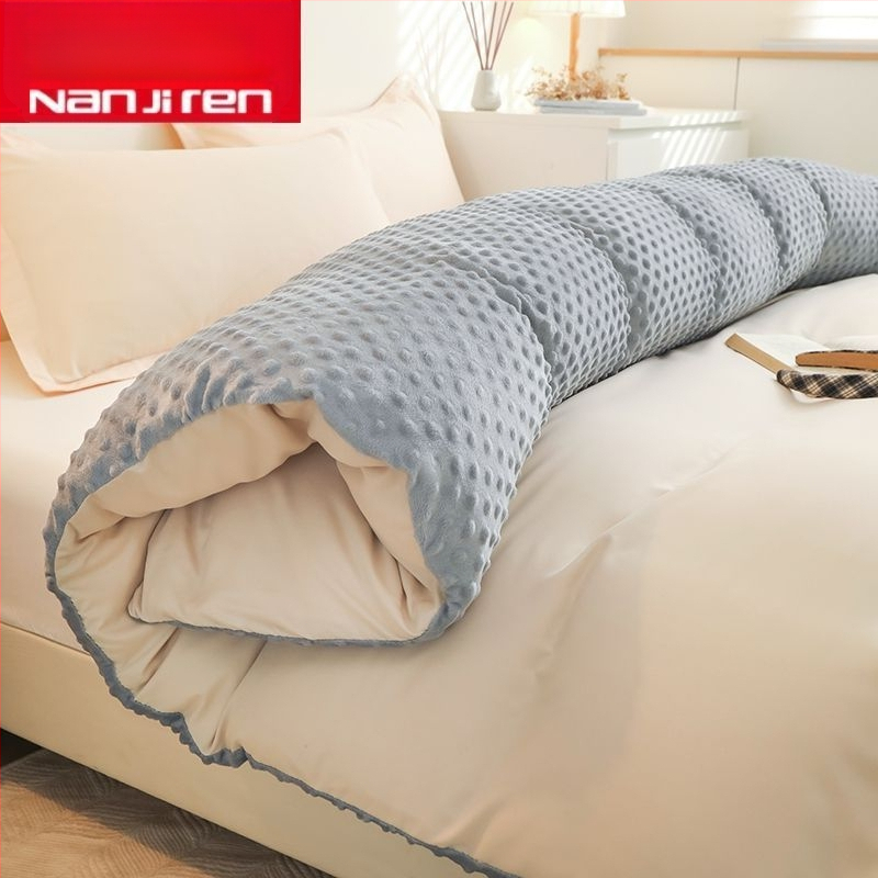 Paplanhuzat fleece béléssel, tej velúr és korall velúr, akril szálból, 4 részes készlet