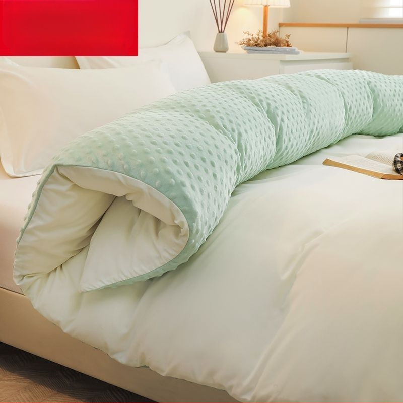 Paplanhuzat fleece béléssel, tej velúr és korall velúr, akril szálból, 4 részes készlet