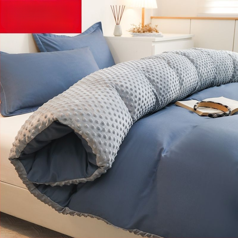 Paplanhuzat fleece béléssel, tej velúr és korall velúr, akril szálból, 4 részes készlet