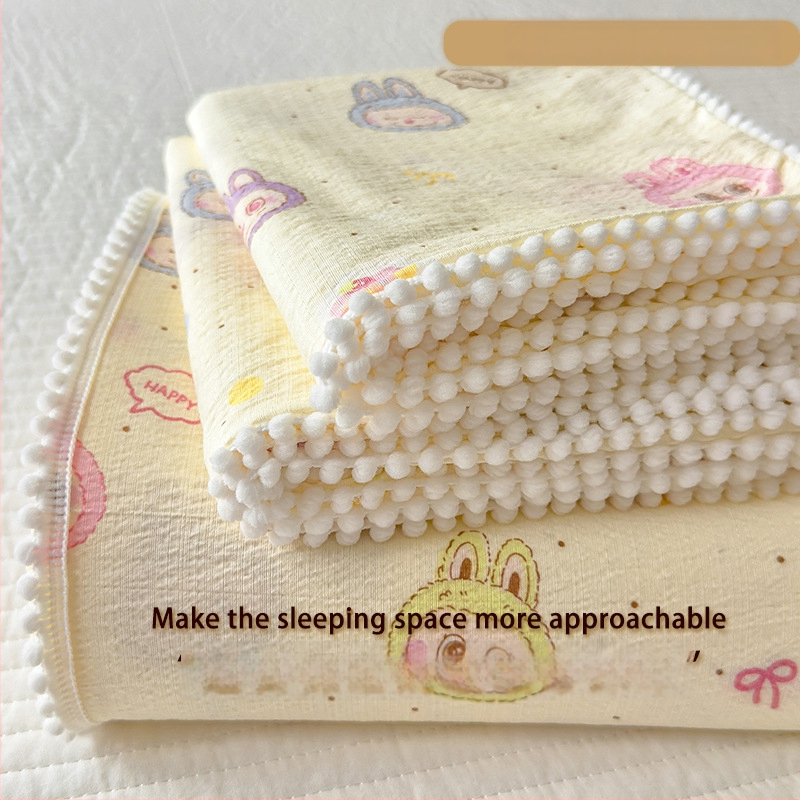 Kolmeosaline voodipesu komplekt polüestrist, multikas muster, Twill kangas, reaktiivne trükkimine ja värvimine, sobib kõigile aastaaegadele, kaasaegne minimalistlik stiil