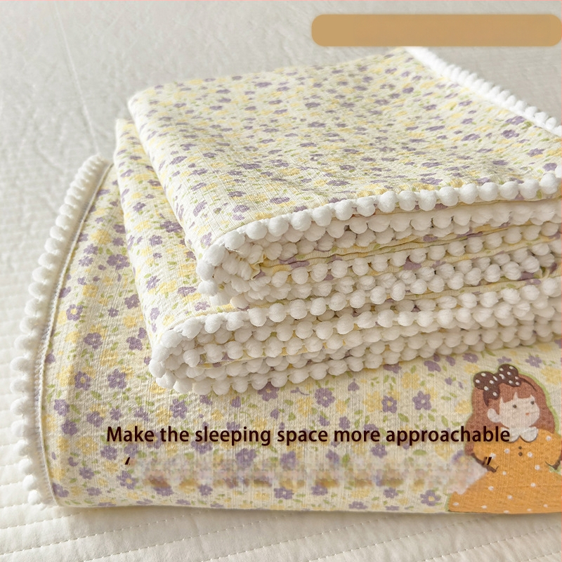 Kolmeosaline voodipesu komplekt polüestrist, multikas muster, Twill kangas, reaktiivne trükkimine ja värvimine, sobib kõigile aastaaegadele, kaasaegne minimalistlik stiil