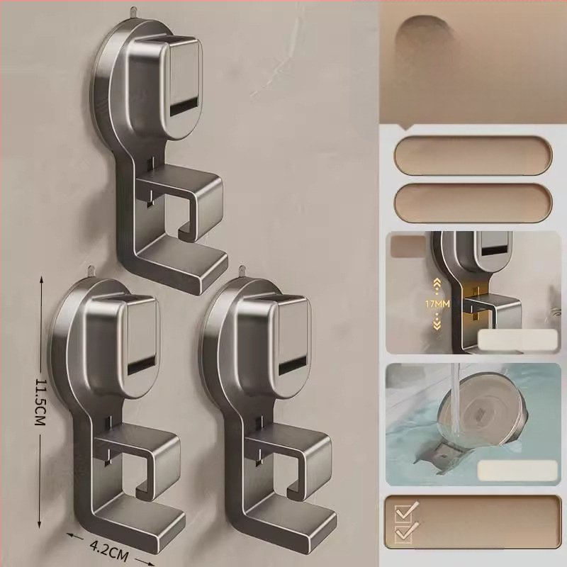 Vannas istabas sienas organizētājs izlietnei un vannai ar stipru sūkņa kausu – ABS, Daudzfunkcionāls, 1 līmenis