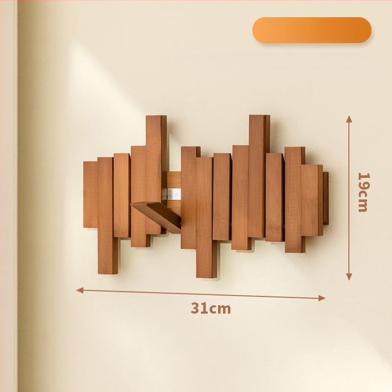Magneetiline riidepuu klaveri klahvide kujundusega, seinale paigaldatav, mõeldud sissepääsuks, koridoriks ja magamistuppa, puit/bambus, kaasaegne minimalistlik stiil, 3+ konksurida, kandevõime 10–15 kg