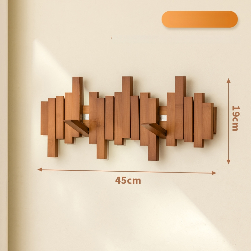 Magneetiline riidepuu klaveri klahvide kujundusega, seinale paigaldatav, mõeldud sissepääsuks, koridoriks ja magamistuppa, puit/bambus, kaasaegne minimalistlik stiil, 3+ konksurida, kandevõime 10–15 kg