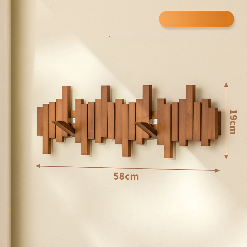 Magneetiline riidepuu klaveri klahvide kujundusega, seinale paigaldatav, mõeldud sissepääsuks, koridoriks ja magamistuppa, puit/bambus, kaasaegne minimalistlik stiil, 3+ konksurida, kandevõime 10–15 kg