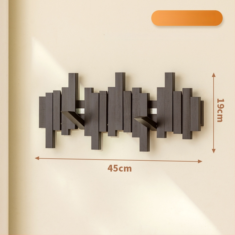 Magneetiline riidepuu klaveri klahvide kujundusega, seinale paigaldatav, mõeldud sissepääsuks, koridoriks ja magamistuppa, puit/bambus, kaasaegne minimalistlik stiil, 3+ konksurida, kandevõime 10–15 kg