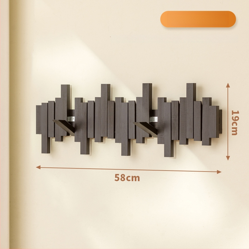 Magneetiline riidepuu klaveri klahvide kujundusega, seinale paigaldatav, mõeldud sissepääsuks, koridoriks ja magamistuppa, puit/bambus, kaasaegne minimalistlik stiil, 3+ konksurida, kandevõime 10–15 kg