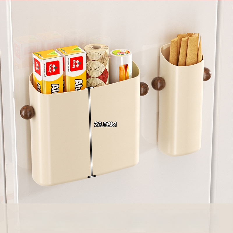 Magnētiska ledusskapja sienas uzglabāšanas plaukts, ABS materiāls, modelis Ym.7257, uzstādīšana bez urbuma, sānu virtuves organizētājs