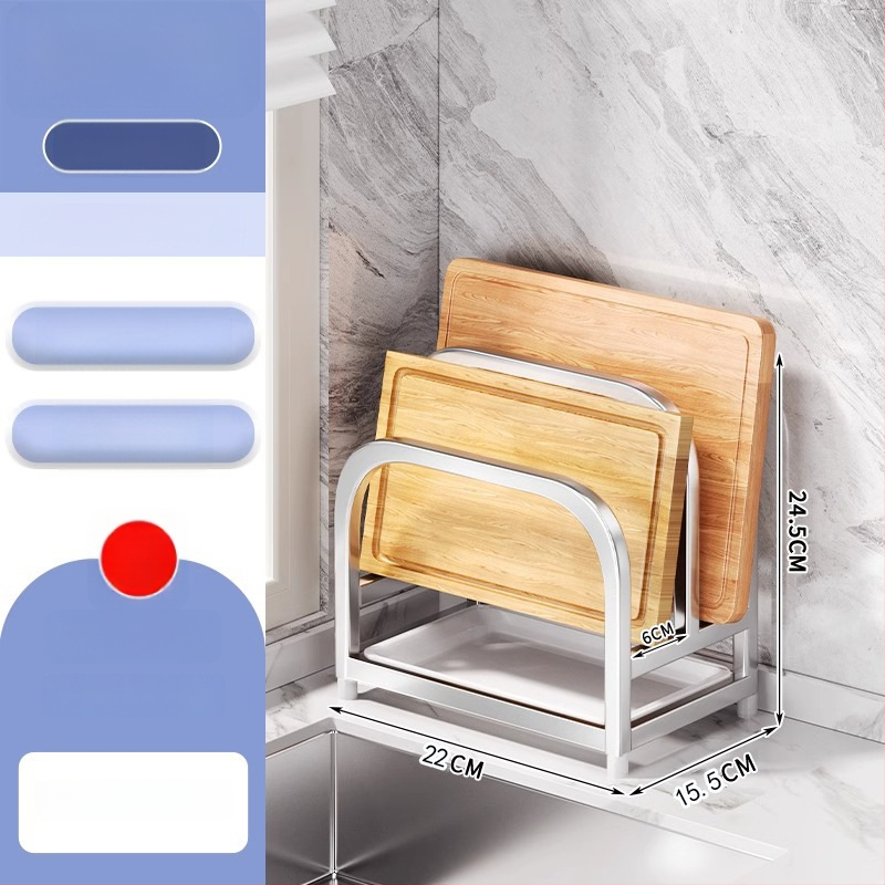 Roostevabast terasest lõikelauahoidik, köögikorraldus drenaažiga, paigalduseta, lihtne ja kaasaegne stiil