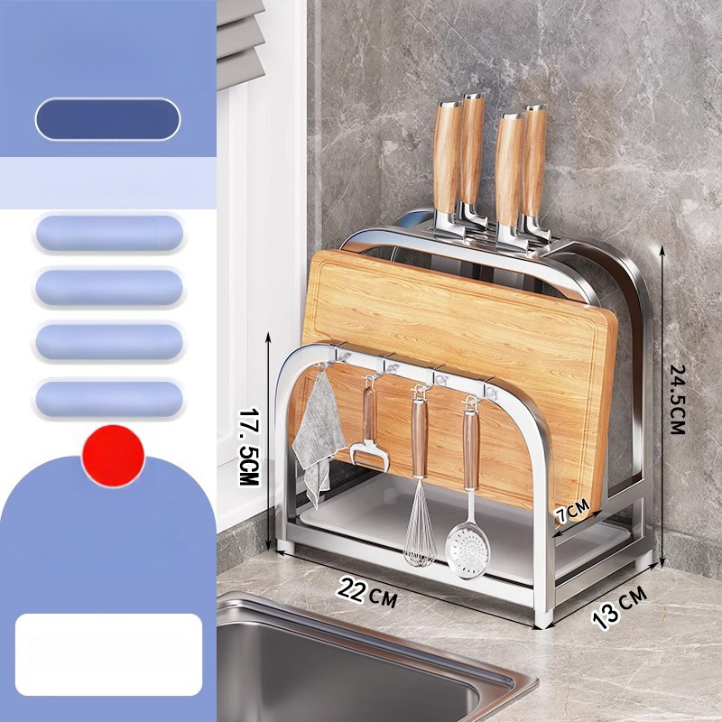 Roostevabast terasest lõikelauahoidik, köögikorraldus drenaažiga, paigalduseta, lihtne ja kaasaegne stiil