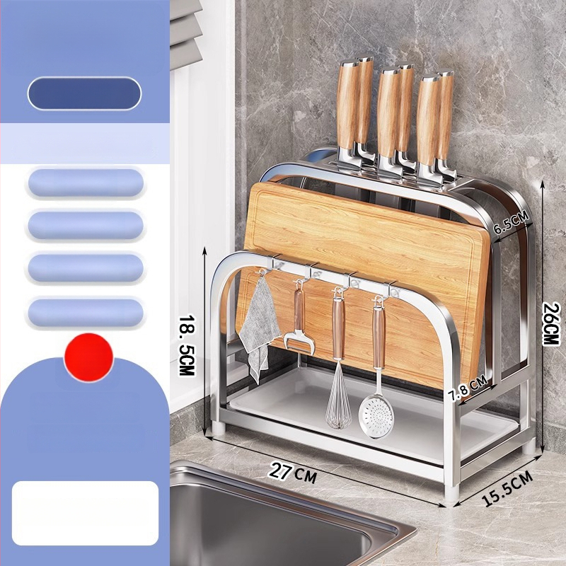 Roostevabast terasest lõikelauahoidik, köögikorraldus drenaažiga, paigalduseta, lihtne ja kaasaegne stiil